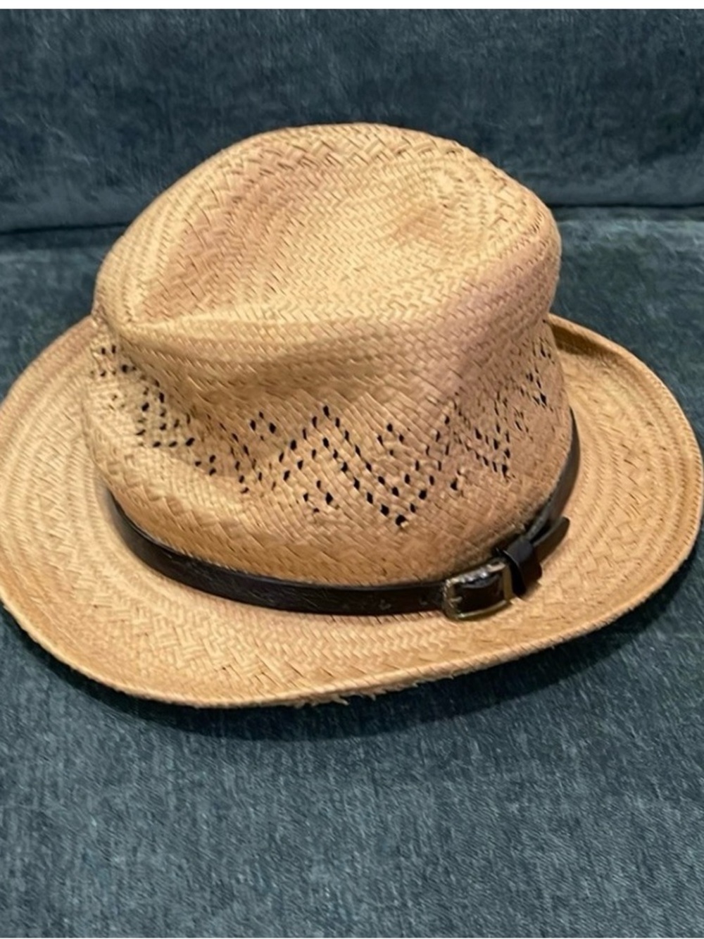 Lauren Ralph Lauren Brown Woven Straw Fedora